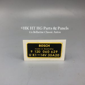 Bosh 629 Alternator decal