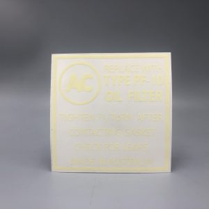 Oil Filter PF10 decal